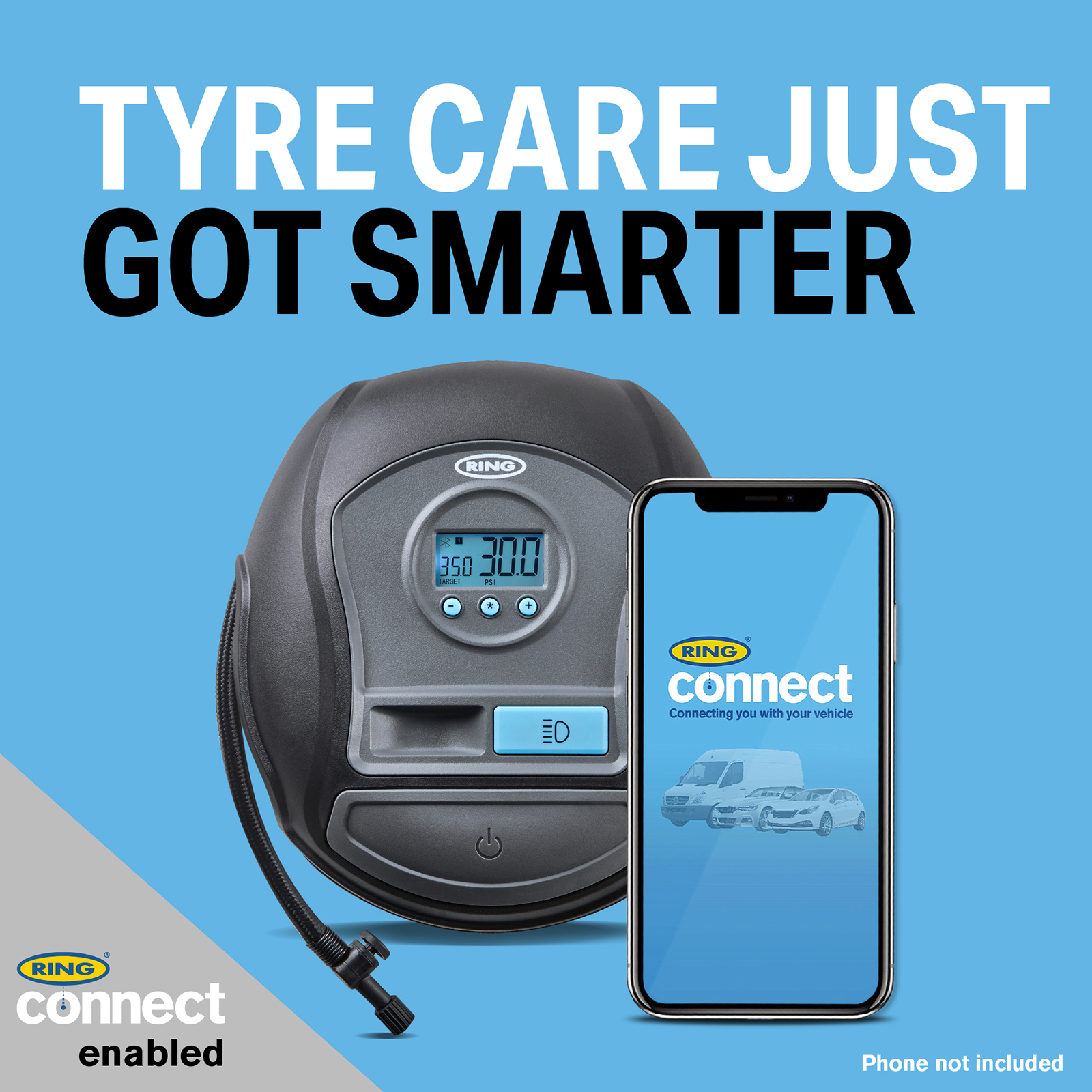 Ring smart store tyre inflator